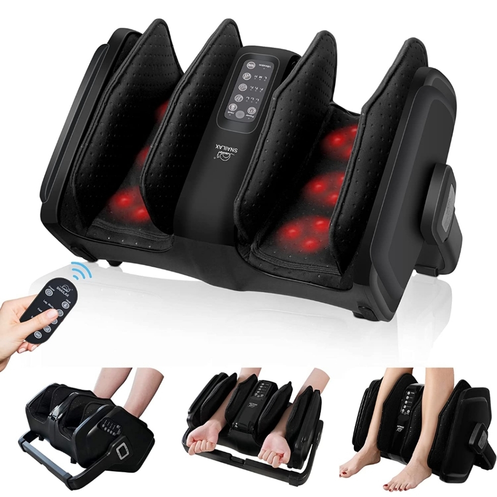 Foot Calf Massager with Heat, Deep Kneading, Rolling, Vibration, Compression